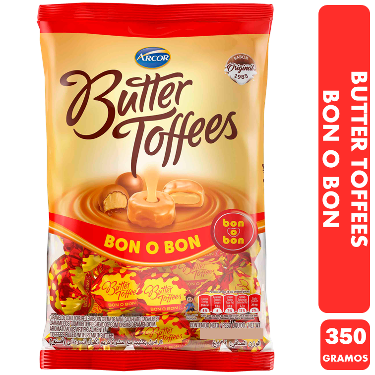 Caramelo Butter Toffes Bon O Bon - Bolsa Con 57 Unid Aprox.-0