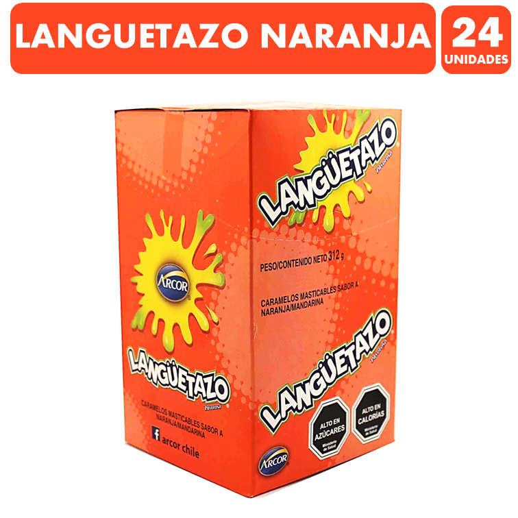 Languetazo Sabor Naranja De Arcor (Caja Con 24 Unidades)-0