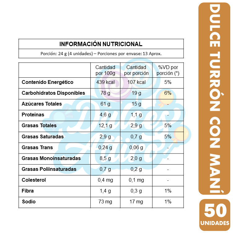 Turron Con Mani De Ambrosoli - Calugas (Bolsa Con 50 Uni)-2