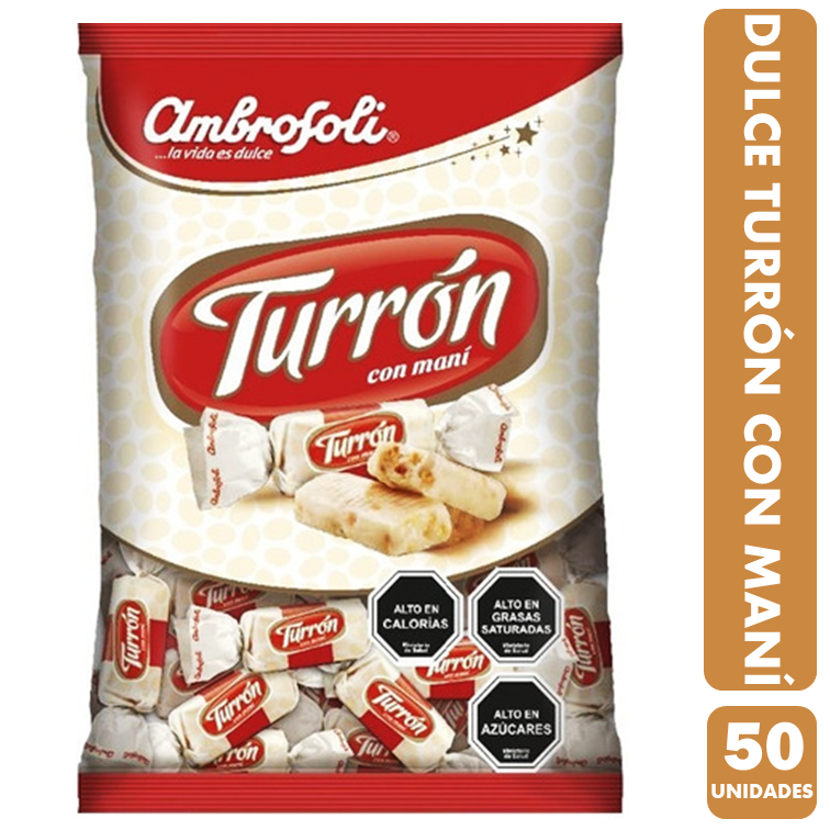 Turron Con Mani De Ambrosoli - Calugas (Bolsa Con 50 Uni)-0