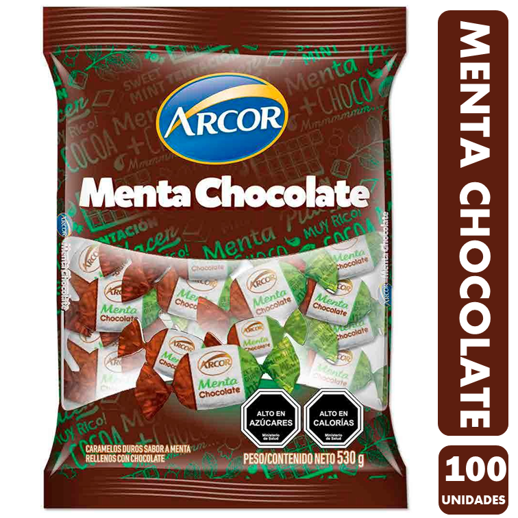 Caramelo Arcor Menta Chocolate (Bolsa Con 100 Unidades)-0