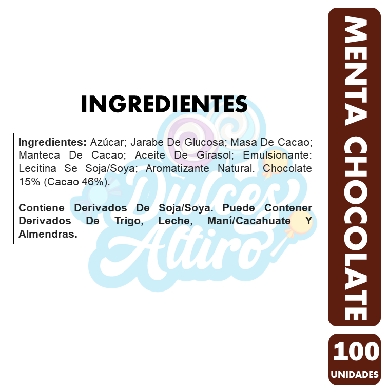 Caramelo Arcor Menta Chocolate (Bolsa Con 100 Unidades)-1