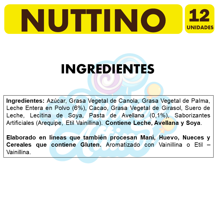 Nuttino - Dulce Crema Sabor Chocolate (Caja 12 Unidades)-1