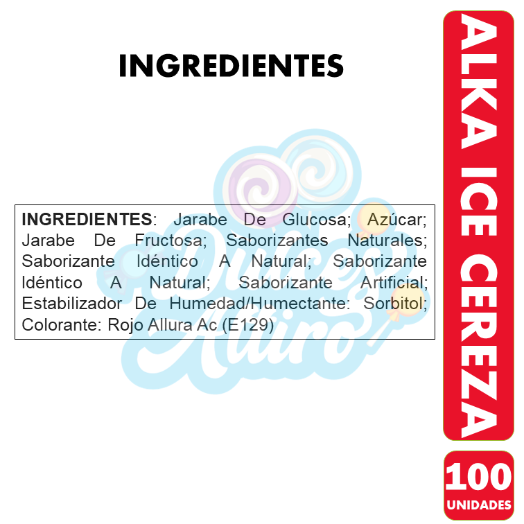 Alka Ice Sabor Mentol Cereza (Bolsa Con 100 Unidades)-1