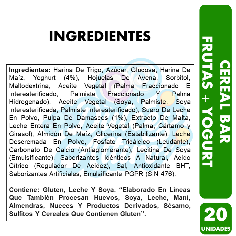 Barra De Cereal Bar Frutas Y Yoghurt (Caja Con 20 Unidades)-1
