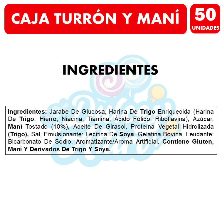 Caja De Turrón Mani Marca Arcor (caja Con 50 Unidades)-1