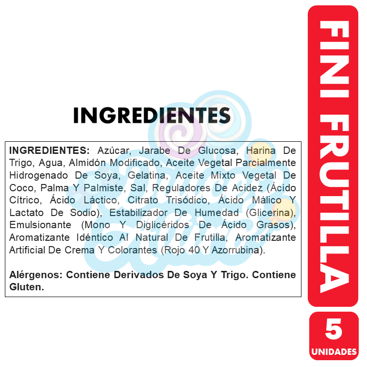 Gomitas En Forma De Tubo Sabor Frutilla Fini (Pack De 5 Uni)-1