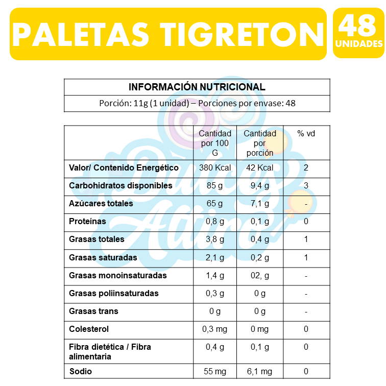 Tigreton Paletas De Chocolate Plátano (Caja Con 48 Unidades)-2