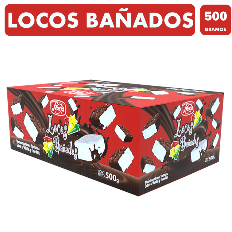 Locos Bañados - Marshmallow De Fruna (Caja Con 500 Gramos)-0
