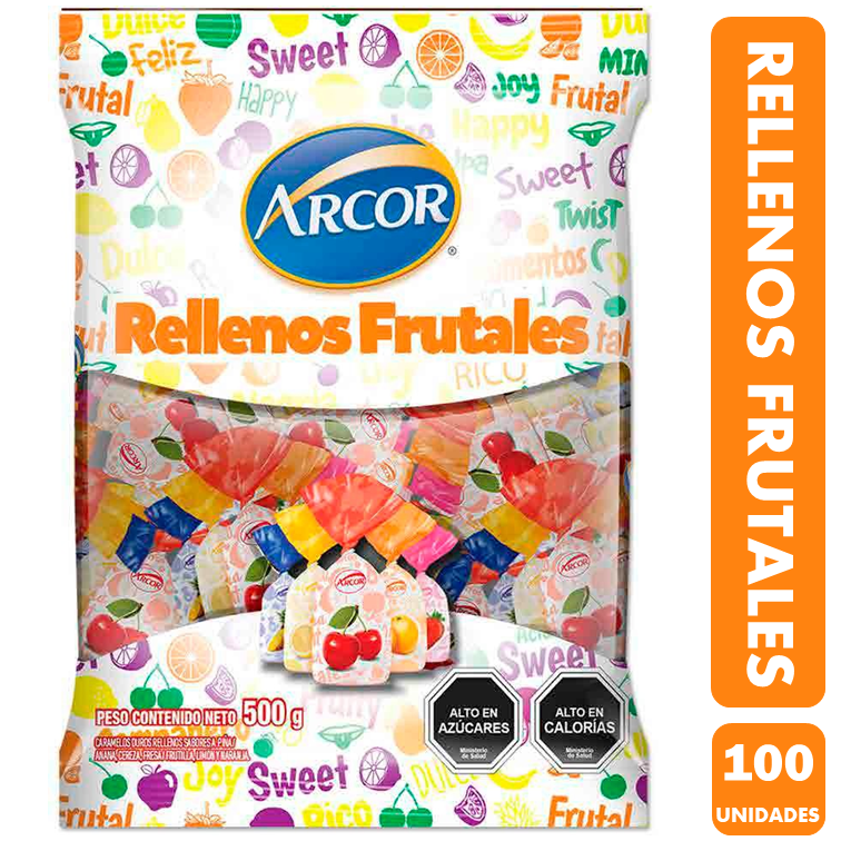 Dulces Con Rellenos Frutales Marca Arcor (Bolsa Con 100 Uni)-0