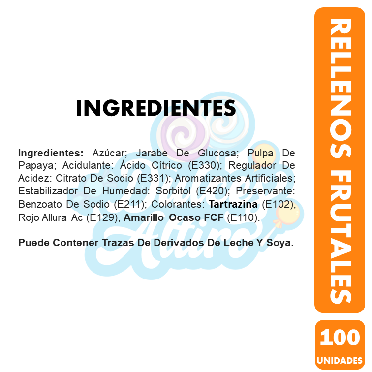 Dulces Con Rellenos Frutales Marca Arcor (Bolsa Con 100 Uni)-1