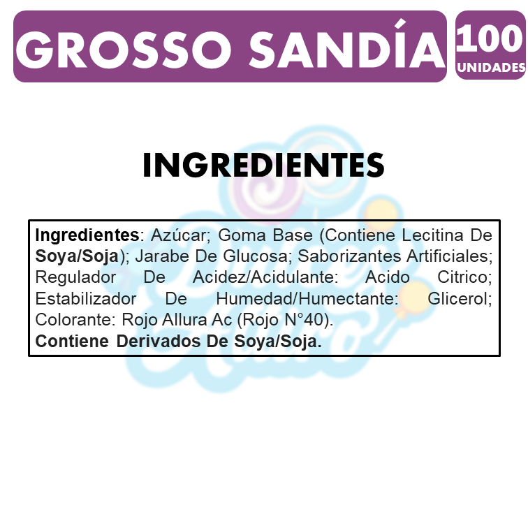 Grosso Sabor Sandia - Chicle De Arcor(Caja Con 100 Unidades)-1