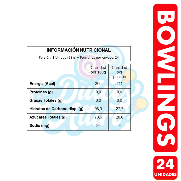 Coyacs Bowling Rojo - Coyak Grande De Fruna (Bolsa Con 24Un)-2