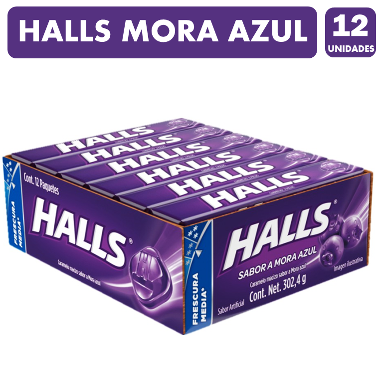 Halls Mora Azul - Caramelos (Caja Con 12 Unidades)-0