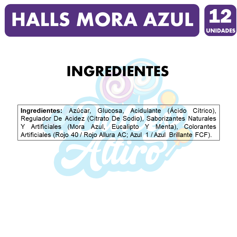 Halls Mora Azul - Caramelos (Caja Con 12 Unidades)-1