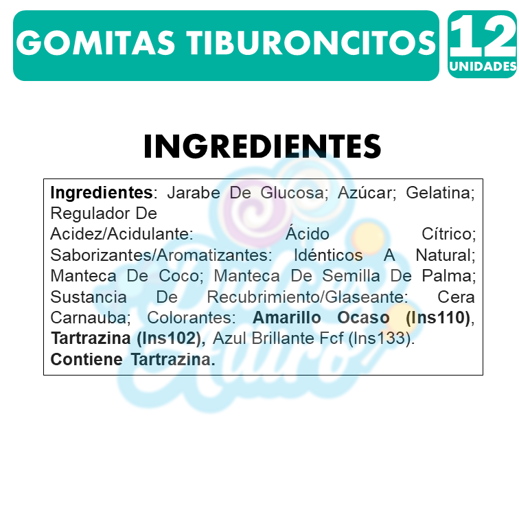 Gomitas En Forma De Tiburoncitos (Caja Con 12 Unidades)-1
