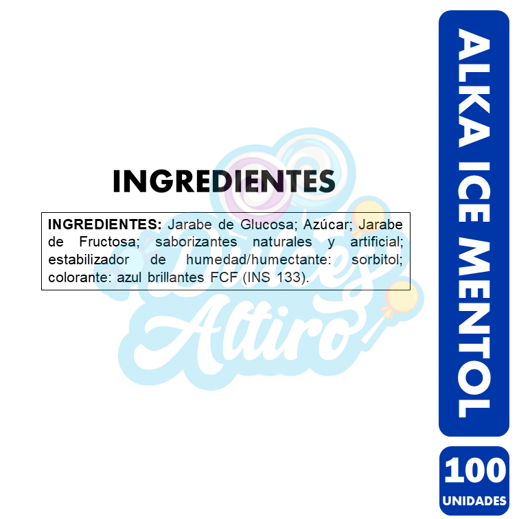 Caramelo Alka Ice Mentol (bolsa Con 100 Unidades)-1