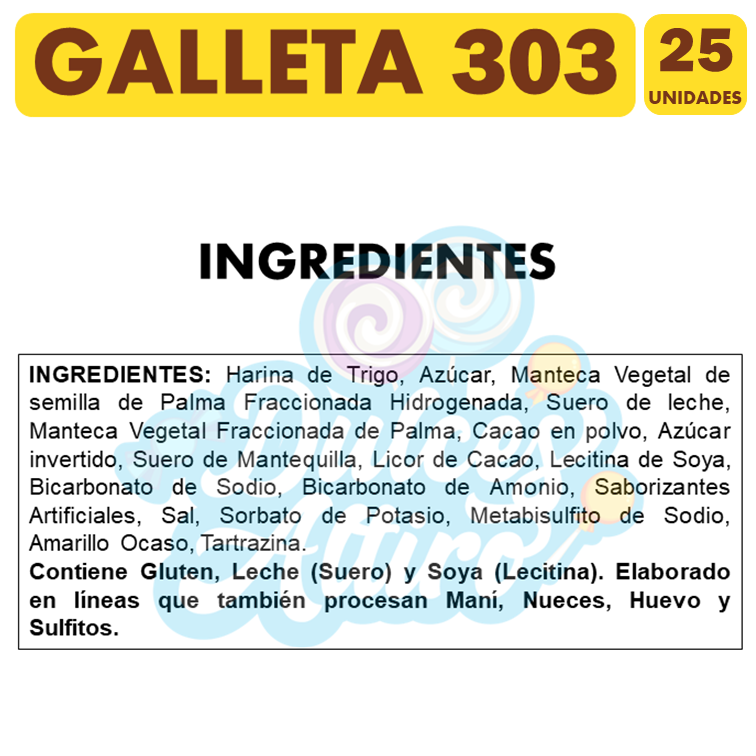 Galleta 303 - Envase Individual - Fruna (Bolsa Con 25 Un)-1