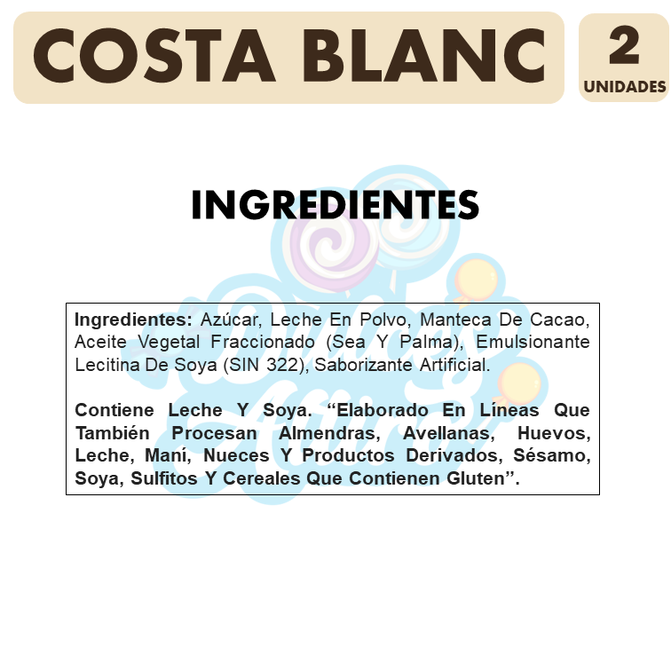 Chocolate Blanco Costa Blanc (Pack Con 2 Unidades)-1