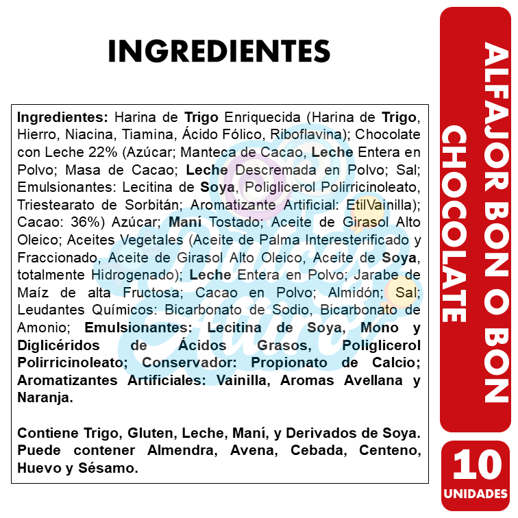 Alfajor Bon O Bon Sabor Clásico (Pack De 10 Unidades)-1