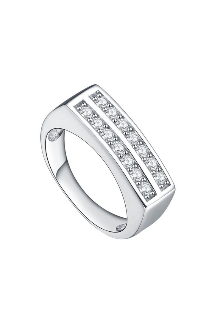Anillo Vanité Glamour Plata Italiana - Talla 9-0