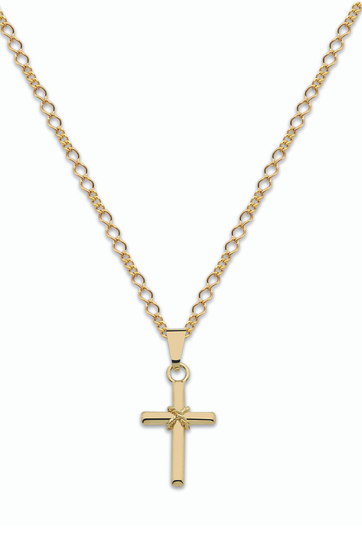 COLLAR MUJER ORO LAMINADO CRUZ-0