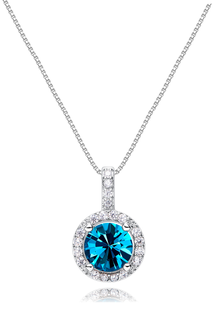 COLLAR MUJER CRISTALES AQUA-0