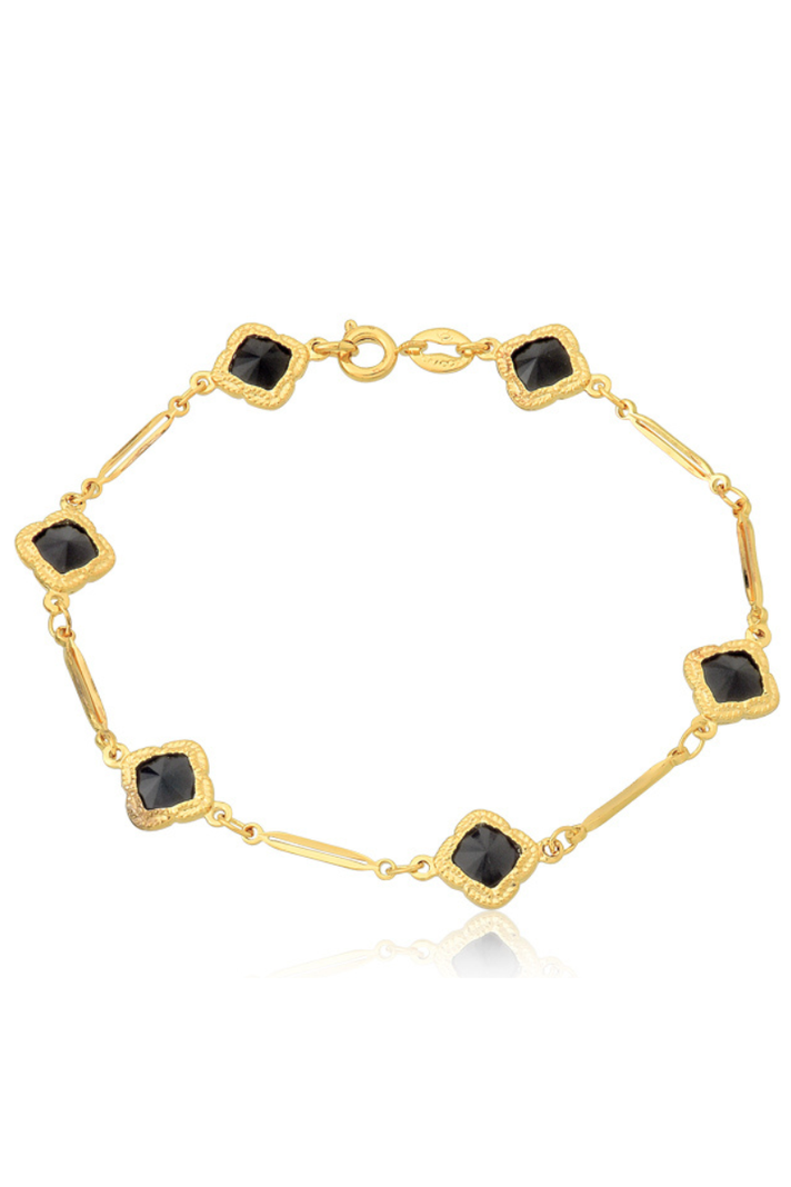 PULSERA MUJER ORO LAMINADO BLACK-0