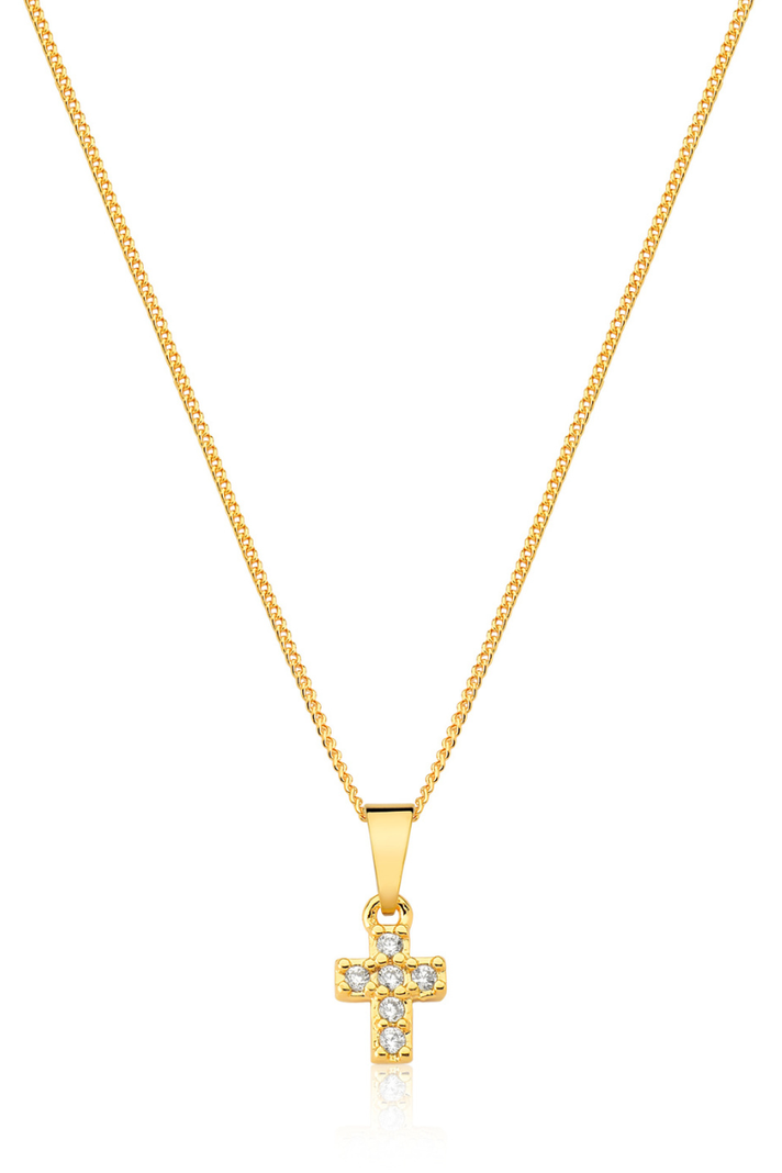 COLLAR MUJER ORO LAMINADO MINI CRUZ - DORADO-0