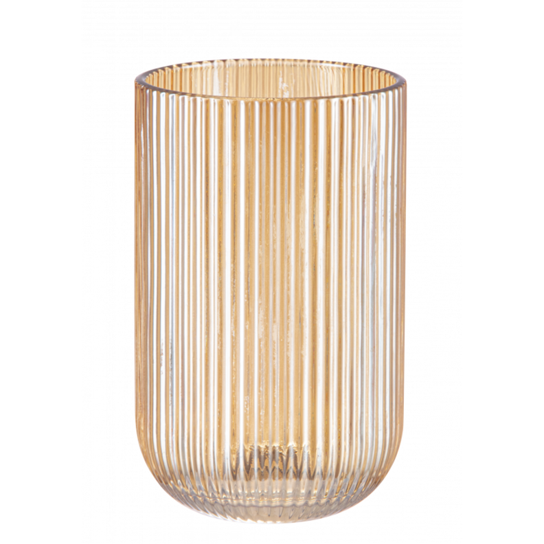 Set 6 Vasos Altos 43 cl Ambar Vidrio Amarillo Lugano-0