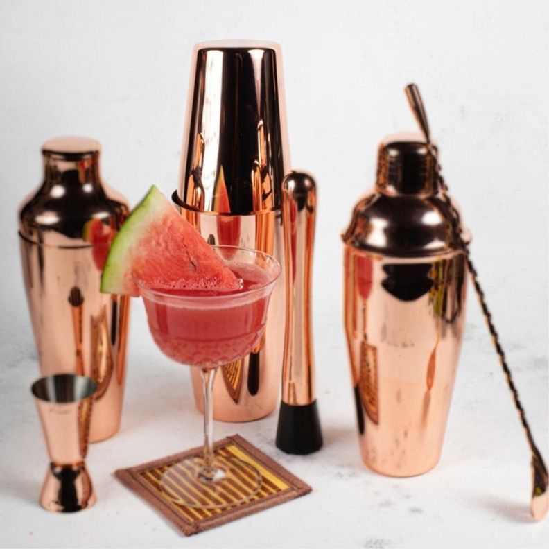 Coctelera de Bar 700ml Cobre Boston Lugano-1