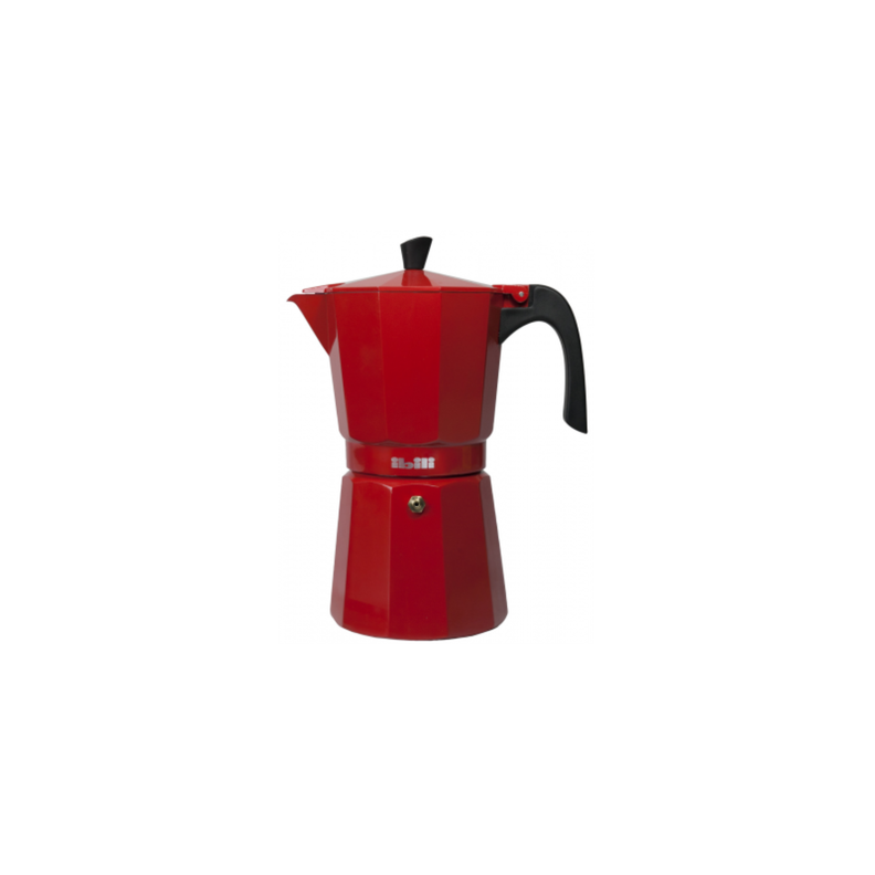 Cafetera Italina Express Aluminio 0,45lt Bahia Rojo Ibili-0