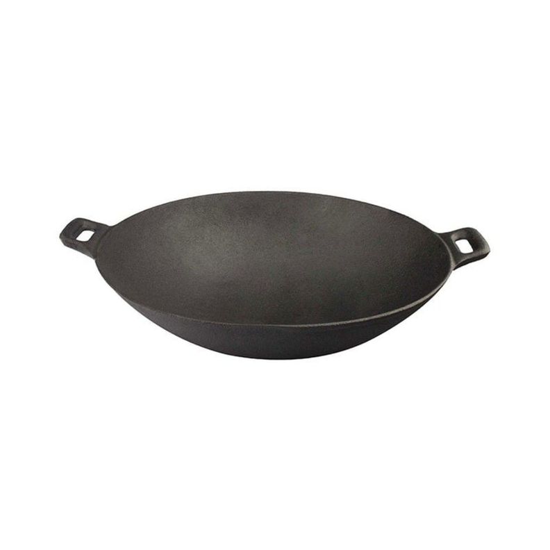 Wok con Asas de Fierro 30cm Negro Lugano