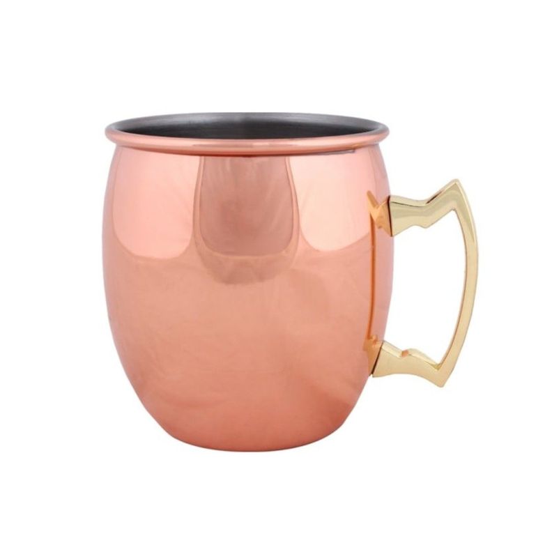 Jarra Moscow Mule Liso 500ml Cobre Acero Inoxidable Lugano-0