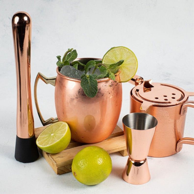 Jarra Moscow Mule Liso 500ml Cobre Acero Inoxidable Lugano-1