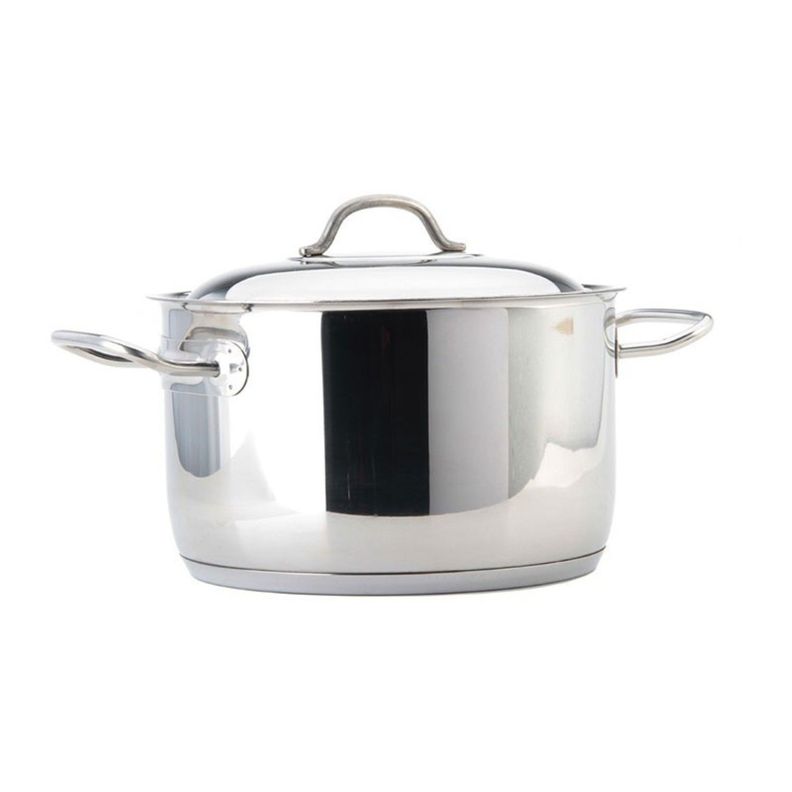 Olla con Tapa y Asas 6,5lt Acero Inoxidable 24x15cm Lacor-0