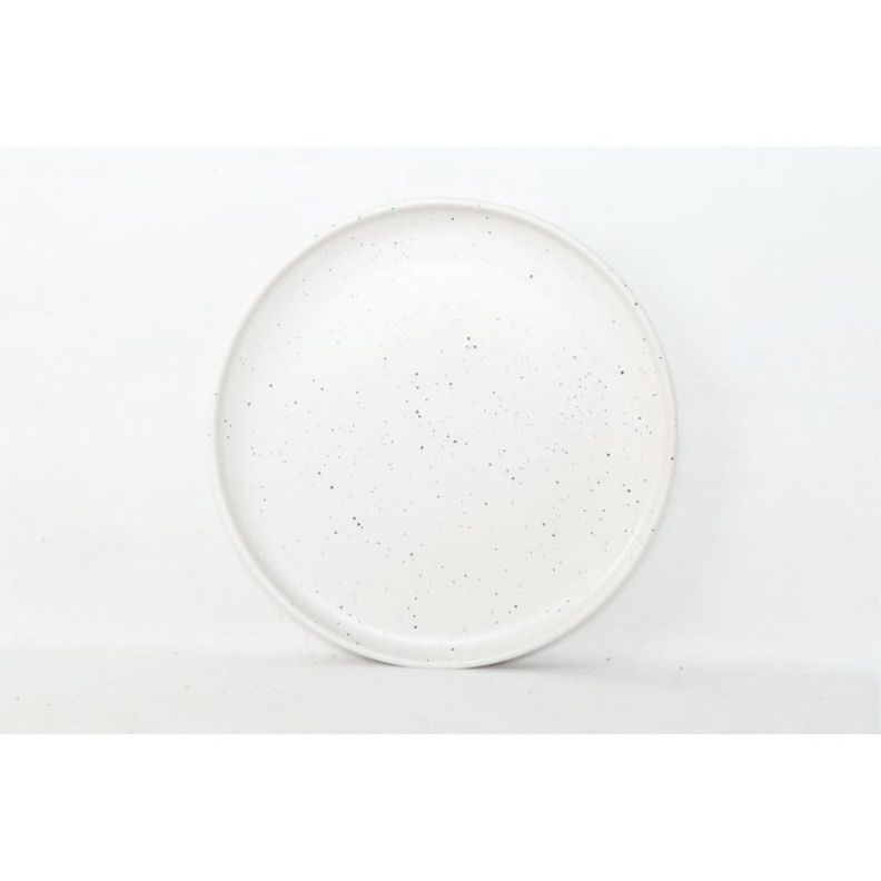 Set Vajilla 24 pzs White Dots Cerámica Blanco Lugano-0