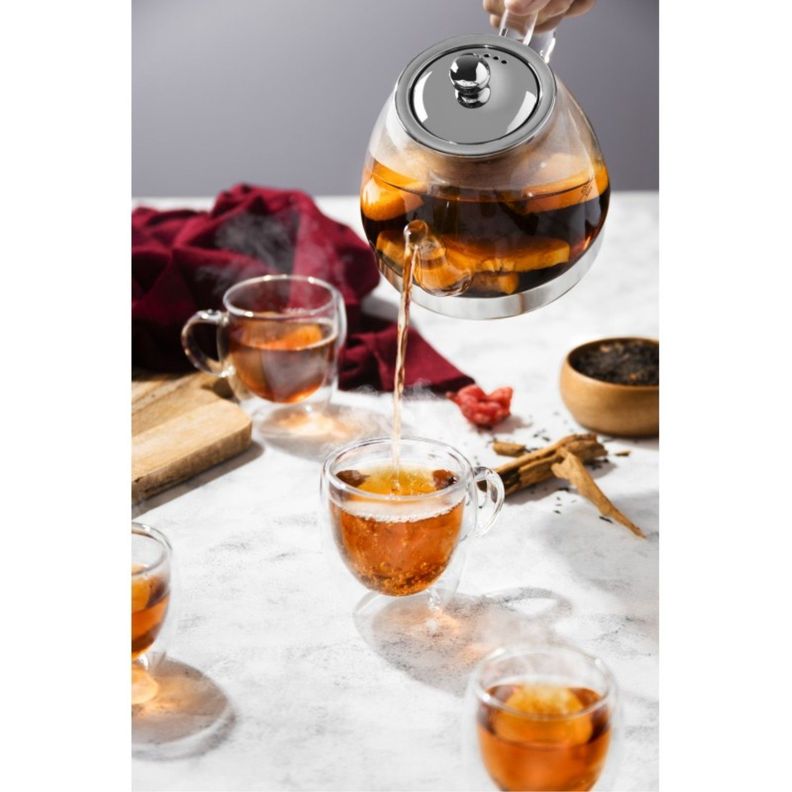 Set 2 Pzs Tazas Doble Pared 150ml Vidrio Borosilicato Lugano-3