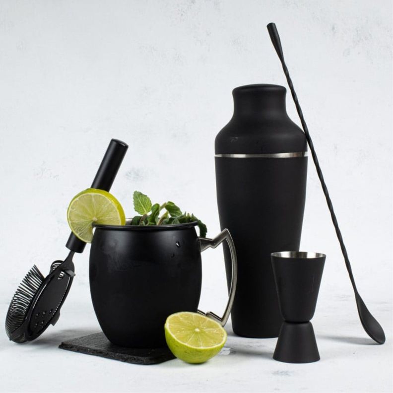 Jarra 500ml Lisa Moscow Mule Negro Mate Acero Lugano-1