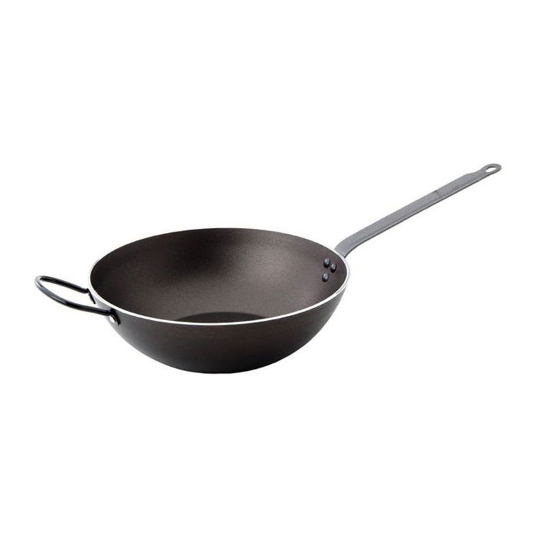 Wok Aluminio 30cm Negro Robust Lacor-0