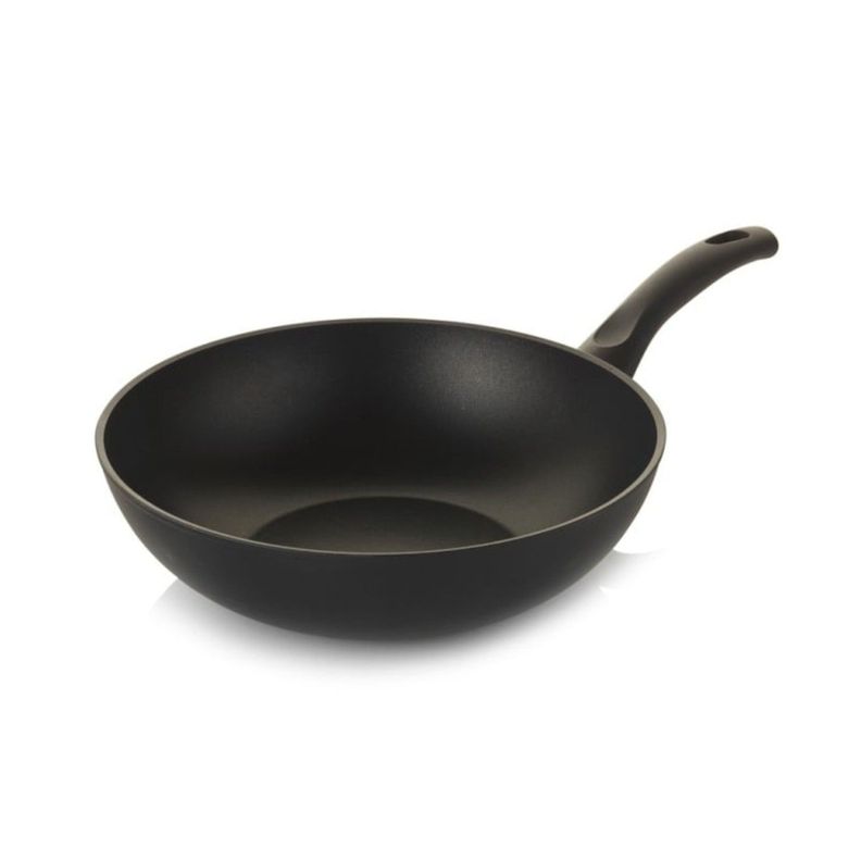 Wok con Mango 28cm Negro Aluminio Rialto Ballarini-0