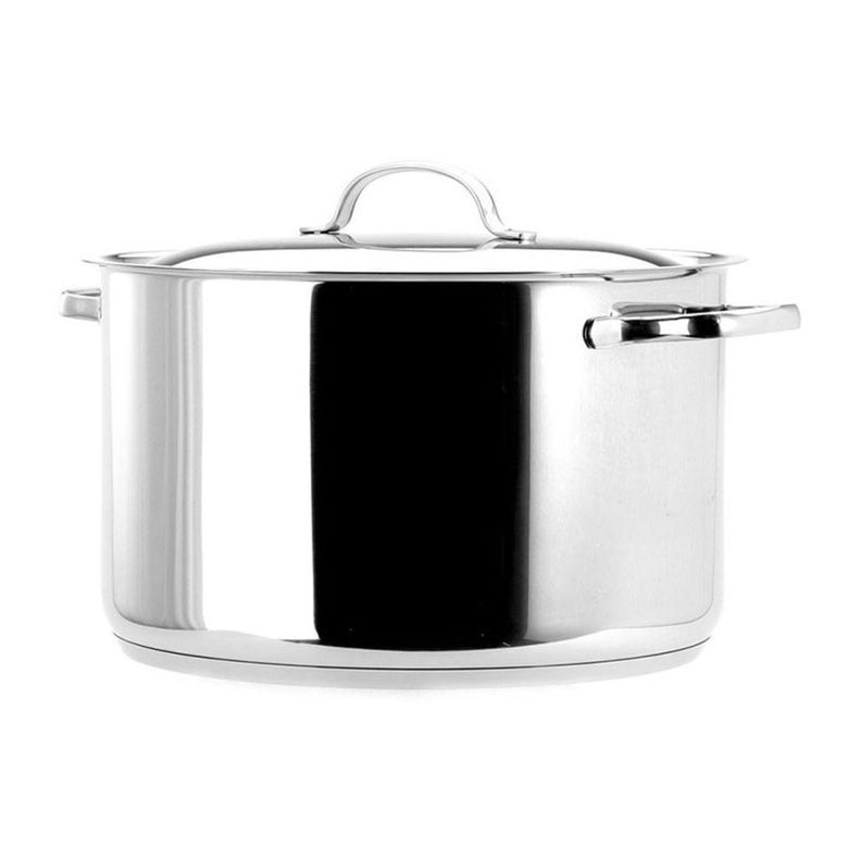 Olla Recta con Tapa 10lt Acero Inoxidable 28cm Basic Lacor-0
