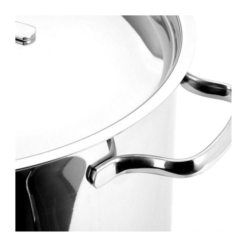 Olla Recta con Tapa 10lt Acero Inoxidable 28cm Basic Lacor-1