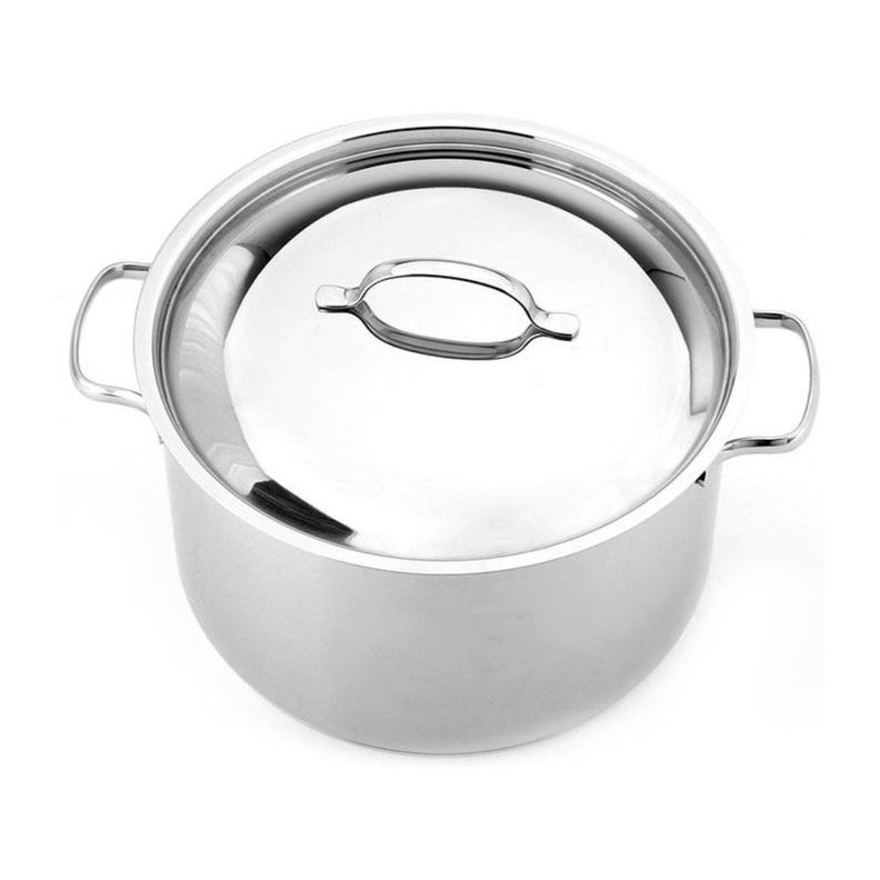Olla Recta con Tapa 10lt Acero Inoxidable 28cm Basic Lacor-2