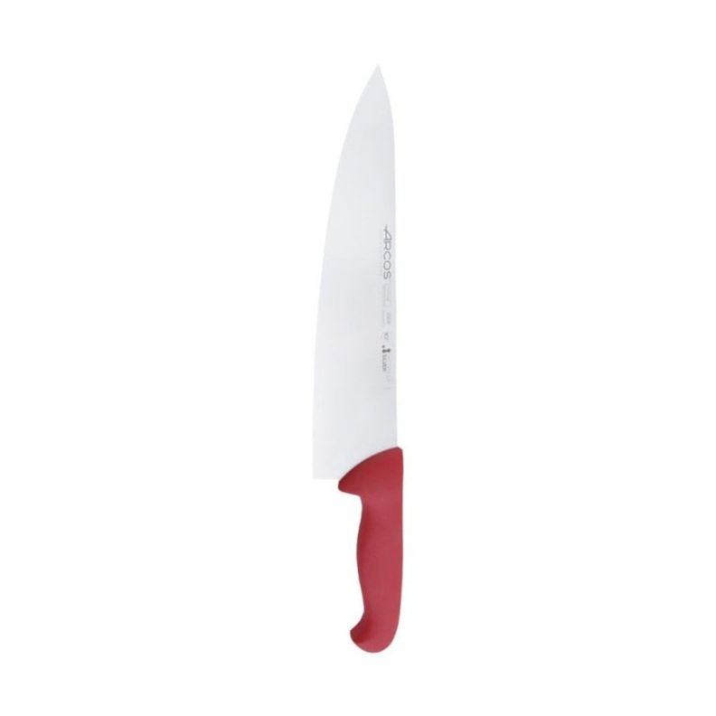 Cuchillo Medio Golpe Mango Rojo 25cm Arcos