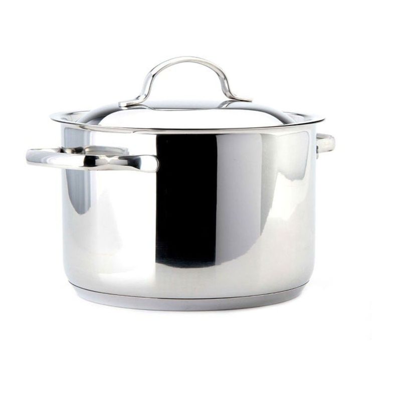 Olla Recta con Tapa 4,5lt Acero Inoxidable 20cm Basic Lacor-0