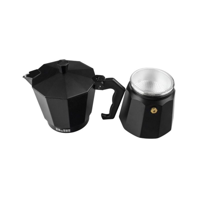 Cafetera Italiana Express Aluminio 0,3lt Negro Ibili-2