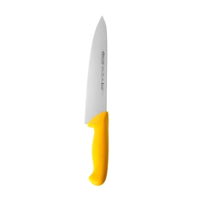Cuchillo Medio Golpe Amarillo 25cm Acero Inoxidable Arcos-0