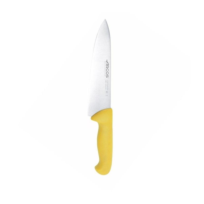 Cuchillo Medio Golpe Amarillo 20cm Acero Inoxidable Arcos-0