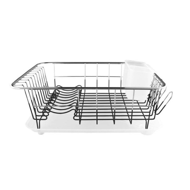 Secaplatos Cromado 431x305x165 1 Nivel Aluminio Blanco FTA-2